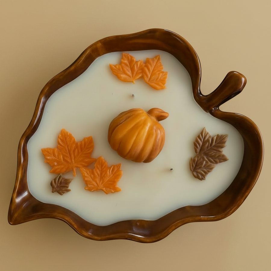 Bougie feuille d'automne